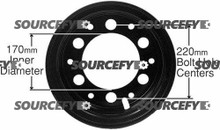STEEL RIM ASS'Y 6433340074 for Mitsubishi and Caterpillar
