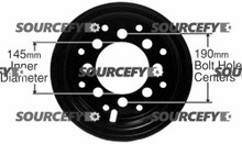 STEEL RIM ASS'Y A000028299, A0000-28299 for Mitsubishi and Caterpillar