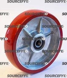Cat Steer Wheel Assy - 8" DiameterTread: Ultra-Poly, Hub: Aluminum CT A000000842-HD