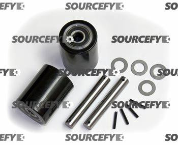 JET LOAD WHEEL KIT,  (2) BLACK ULTRA-POLY (70D),  LOAD ROLLER ASSEMBLIES,  W/ BEARINGS,  AXLES & FASTENERS GWK-JETPTW-LW