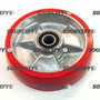 Global Steer Wheel Assembly, Red Ultra-Poly on Aluminum Hub with bearings. HL 127-A-HD