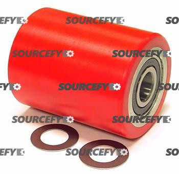 Jet Load Roller Assembly, Red Ultra-Poly on Aluminum Hub W/Bearings JT PT2036-3-29-D