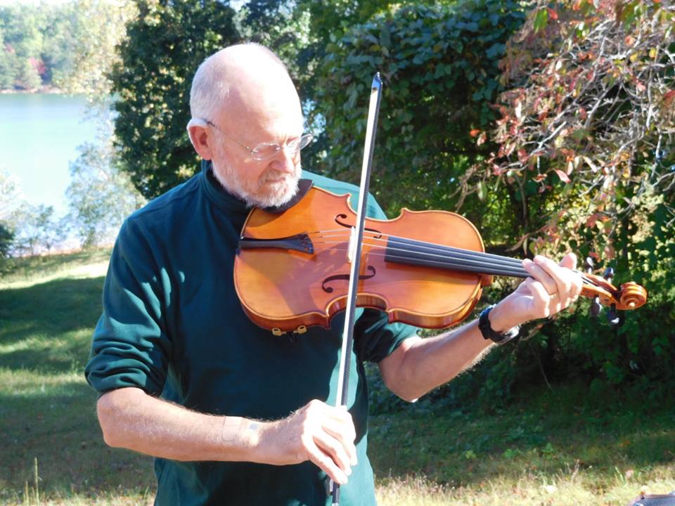 Dr. Jeff playing large viola