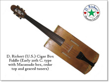 Custom "modern" type cigar box fiddle by D. Rickert Musical Instruments