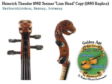 Heinrich Theodor Heberlein 1682 Stainer Lion Head Copy (1885 Replica)