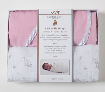 Newborn & Muslin Swaddler Gift Set - Pink 