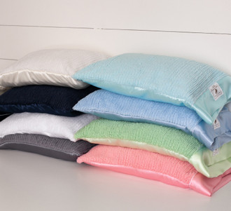 NEW Adult Nap Pillow - Sh-Sh Soft Woven Chenille & Satin
