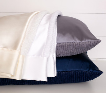 DadLife Sh-Sh Soft Woven Chenille & Satin- Pillow Cover or Throw