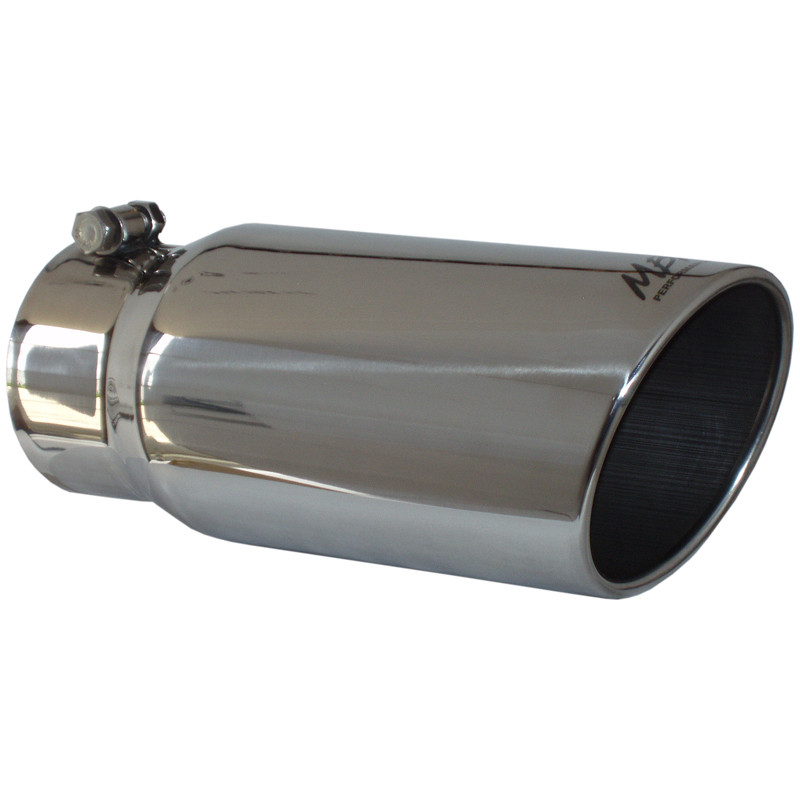 T5124 MBRP Stainless Steel Exhaust Tip Angled Rolled End 4/" Inlet 5/" Outlet