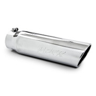 T5124 | Universal 4" Angle Cut Rolled End Stainless Steel Exhaust Tip