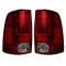 264169BK | Dodge Ram LED Tail Lights Dark Red