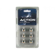  Action  Screw on Pool Cue Tips - Blister Pack of  6 - 12mm
