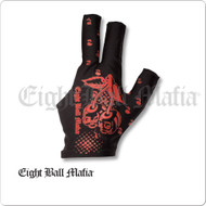  Eight Ball Mafia Billiard  Glove - Bridge Hand Left - BGLEBM02