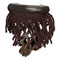 Dark Brown Leather Pool Table Pockets with Fringe