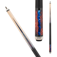 Action Pool Cue ACT152 Fractal-Maple With Burl & Blue Points