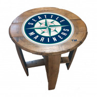 Seattle Mariners Oak Barrell Table