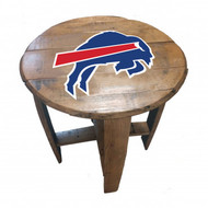 Buffalo Bills Oak Barrel Table
