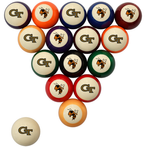 Georgia Tech Yellow Jackets Billiard Ball Set - Standard Colors