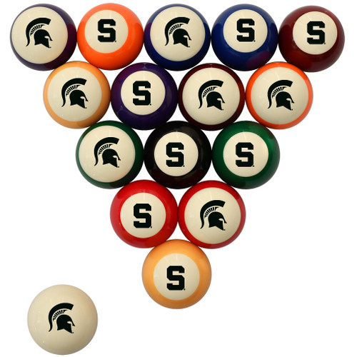 Michigan State Spartans Billiard Ball Set - Standard Colors