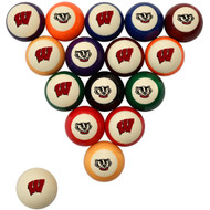 Wisconsin Badgers Billiard Ball Set - Standard Colors