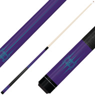 Forged Etched Series ET06 Custom Engraved Purple Pool Cue – Aqua Blue