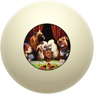 Dogs Playing Poker "Salty Dogs" Cue Ball