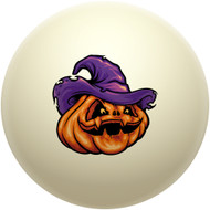 Witch Hat Jack-O-Lantern Cue Ball