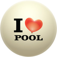I Love Pool Cue Ball