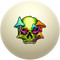 Mushroom Green Skull Cue Ball