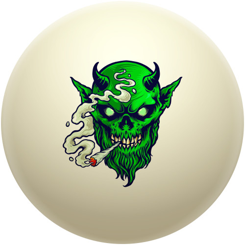 Smoking Bearded Goblin Cue Ball