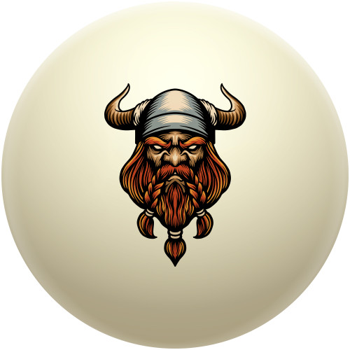 Viking Head Cue Ball