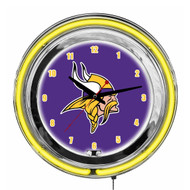 Minnesota Vikings 14 inch Neon Clock