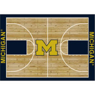 Michigan Wolverines Courtside Rug 