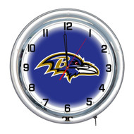 Baltimore Ravens 18 inch Neon Clock