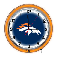 Denver Broncos 18 inch Neon Clock