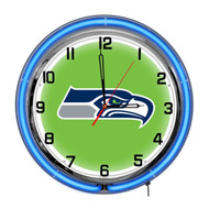 Seattle Seahawks  18 inch Neon Clock