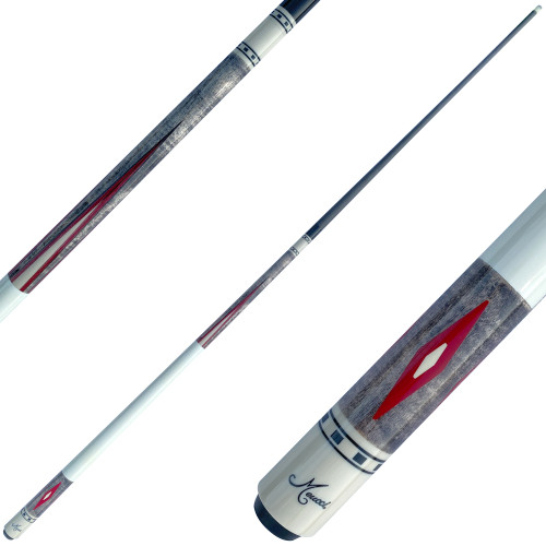 Meucci Economy Cure 7 Pool Cue - Red with Carbon Shaft