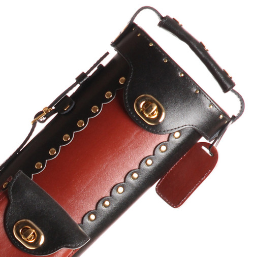 Instroke GEO Series Pool Cue Case - Burgundy 2x4