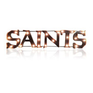New Orleans Saints Lighted Recycled Metal Light