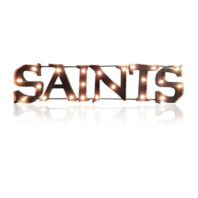 New Orleans Saints Lighted Recycled Metal Light
