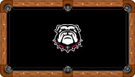 Georgia Bulldogs Billiard Table Felt - Recreational 6