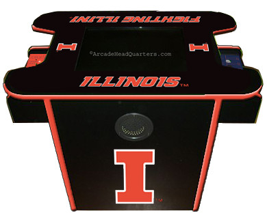 Illinois Fighting Illini Arcade Console Table Game 