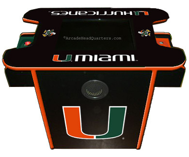 Miami Hurricanes Arcade Console Table Game 
