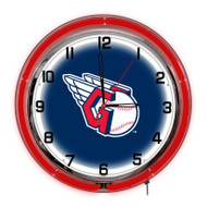 Cleveland Guardians 18" Neon Clock