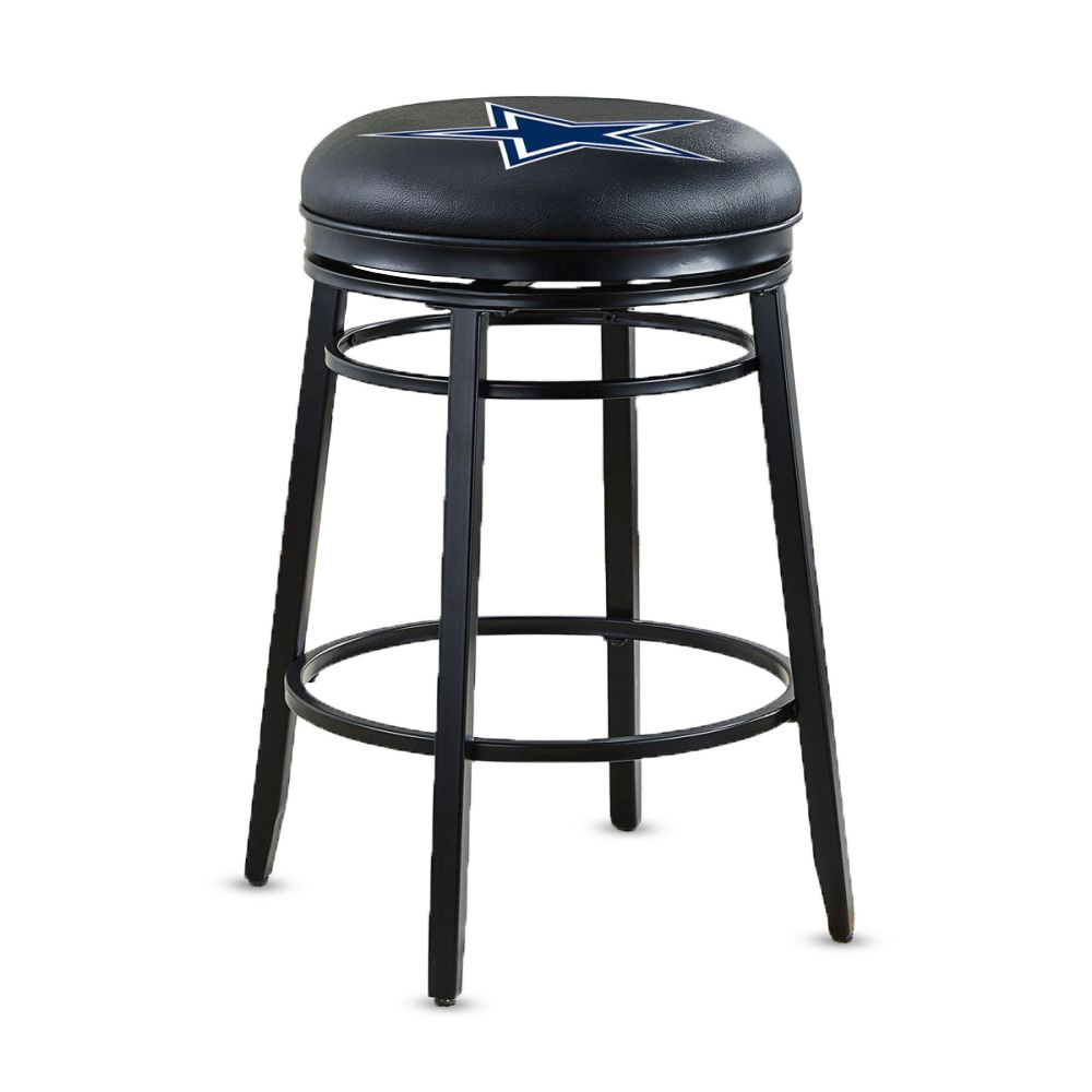 Dallas Cowboys Black Swivel Counter Stool