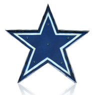 Dallas Cowboys Logo Lighted Recycled Metal Sign