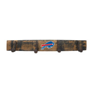 Buffalo Bills Rustic Oak Coat Rack