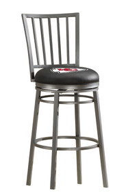 Kansas City Chiefs Gun Metal Gray Counter Height Stool with Back 