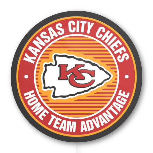Kansas City Chiefs "Home Team Advantage" - LED Lighted Sign