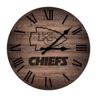 Kansas City Chiefs Rustic 16 inch Clock